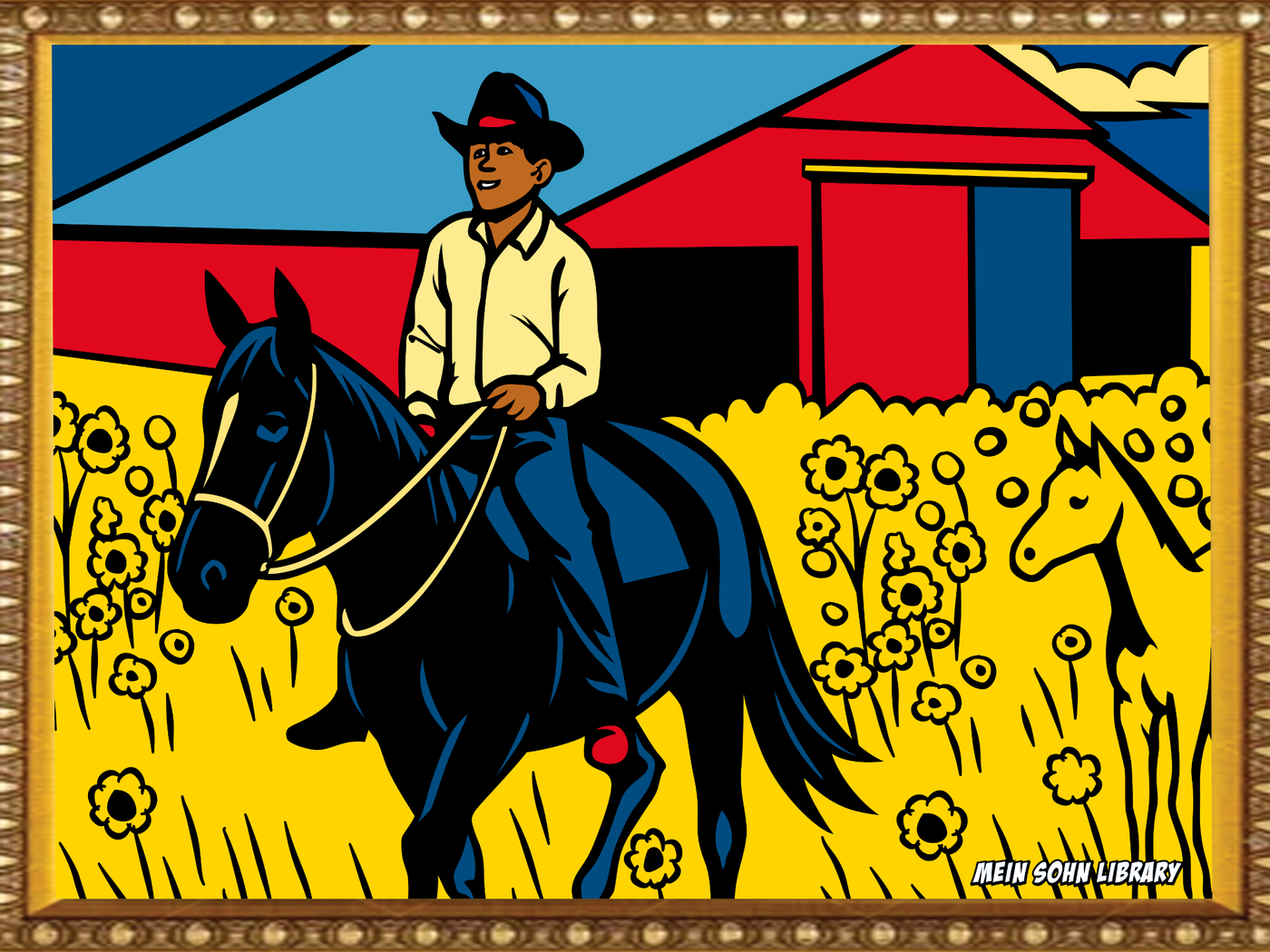 Countryside Cowboy – Framed Wall Art